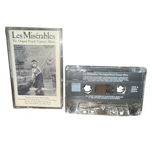 Vintage Les Miserables The Original French Concept Album Cassette Tape and Case